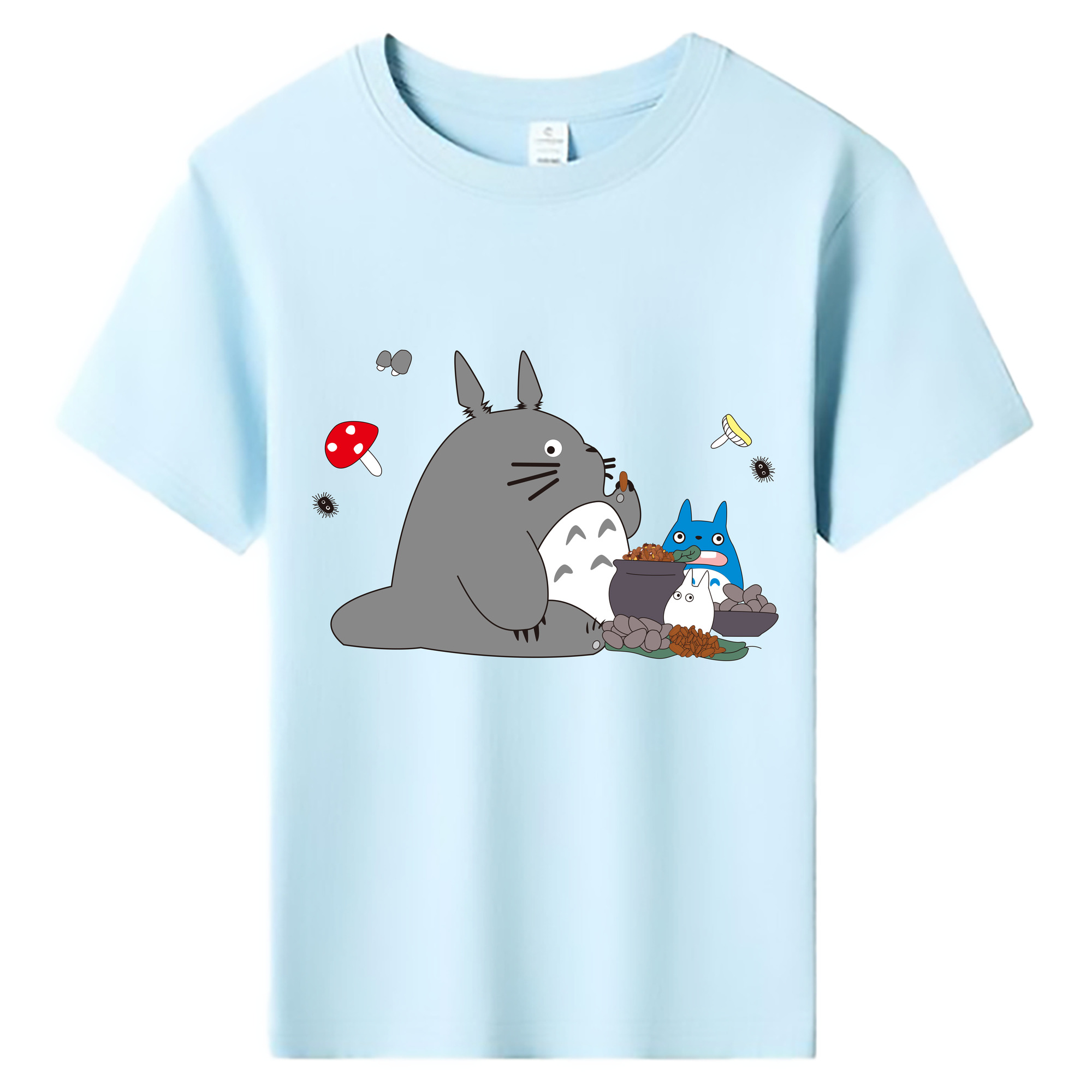 （画像用） となりのトトロ 草壁メイ 草壁サツキ My Neighbor Totoro Satsuki Kusakabe Mei Kusakabe 綿100％キッズTシャツ（フロントプリント）